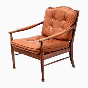 Vintage Leather Armchair from Ulferts, Sweden, 1970s