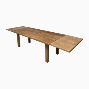 Large Farm Table in Oak with Extensions, 1960s