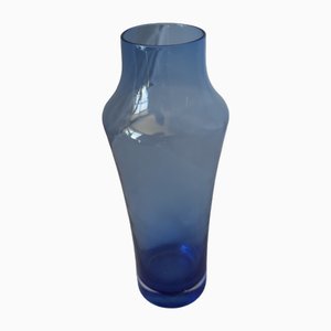 Vaso in vetro blu di Tamara Aladin per Riihimäen Lasi Oy, anni '60