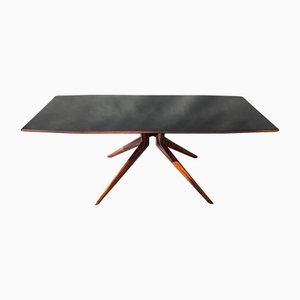 Black Octagonal Dining Table in the style of Ico Parisi, 1950s