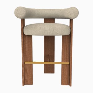 Collector Modern Cassette Bar Chair in Safire 14 Fabric and Smoked Oak by Alter Ego