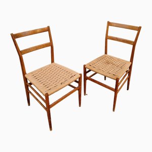 Light Dining Chair by Gio Ponti for Cassina, 1950s, Set of 2
