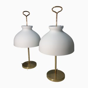 Lámparas de mesa Aenzano Grande de Ignazio Gardella, años 50. Juego de 2