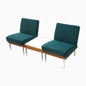 Armchairs and Coffee Table Modular Sofa, 1970s, Set of 3