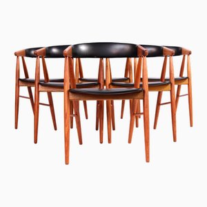 Dining Chairs attributed to Aksel Bender Madsen & Ejner Larsen, 1960s, Set of 6