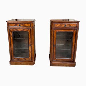 Rosewood Display Cases, Late 19th Century, Set of 2