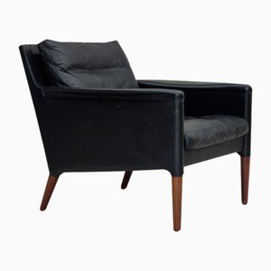 Danish Lounge Chair Model 55 in Leather and Rosewood by Kurt Østervig, 1960s