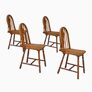 Scandinavian Dining Chairs in Oak Wood, 1960s, Set of 4