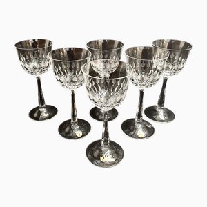 Vintage Crystal Wine Champagne Glasses from Peill Glasses, Germany, Set of 6