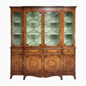 Wooden Burl Showcase Cabinet