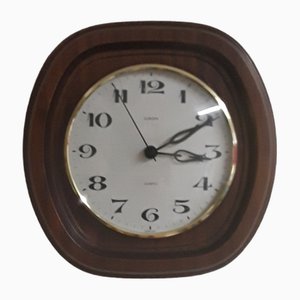 Vintage German Wall Clock with Mahogany Case, Europe, 1980s