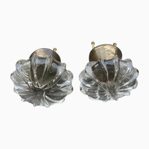 Large Murano Glass Door Knobs from Seguso, 1950, Set of 2