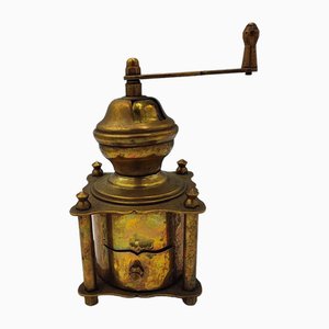 Art Deco Brass Coffee Grinder with Bytom Coat of Arms, 1940s