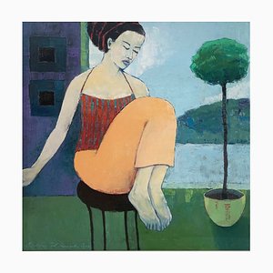 Lidia Wiencek, Mujer en una silla, óleo sobre lienzo, 2008
