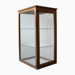 Oak and Glass Display Case, 1940s