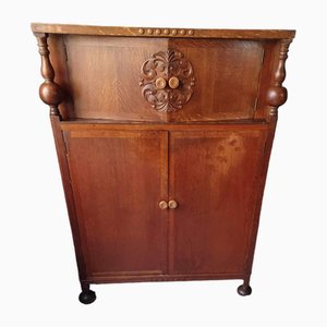 Hand Carved Oak Court Cupboard, 1880s