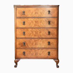 Antique Bedroom Chest of Drawers in Walnut