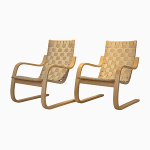 Juego de sillones 406 Cantilever de Alvar Aalto para Artek, Finlandia