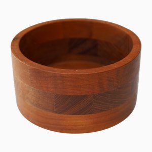 Kleine moderne dänische Mid-Century Teak Schale von Kjeni Merløse, Dänemark, 1960er