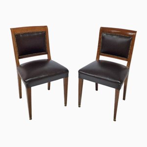 Art Deco Style Rosewood Chairs, 1970s, Set of 2