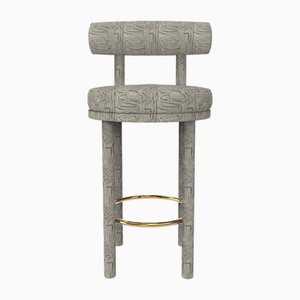 Collector Modern Moca Bar Stool in Graphite Fabric by Studio Rig