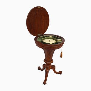 Victorian Style Round Sewing Table
