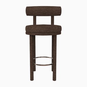 Collector Modern Moca Bar Stool in Tricot Brown Fabric by Studio Rig