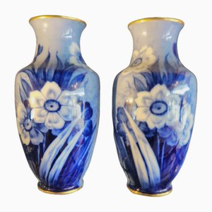 Large Limoges Porcelain Vases from Michelaud Brothers, 1951, Set of 2