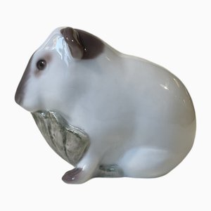 Figura de conejillo de Indias de porcelana esmaltada de Bing & Grondahl, años 70