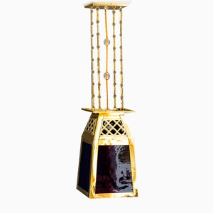 Lámpara colgante Art Déco vintage, años 20