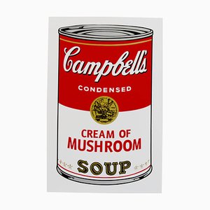 Domingo B. Por la mañana después de Andy Warhol, crema de champiñones de Campbell, serigrafía