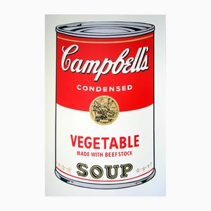 Sunday B. Morning after Andy Warhol, Campbell's Vegetable Soup, Siebdruck
