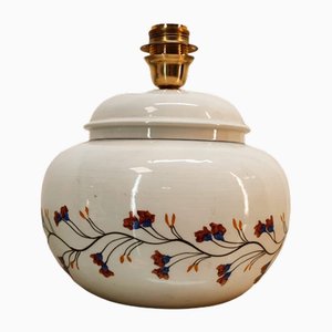 Ceramic Lamp with Floral Decorations