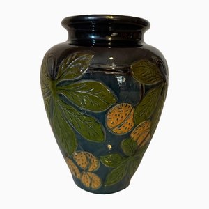 Glasierte Terrakotta Vase, 1940er