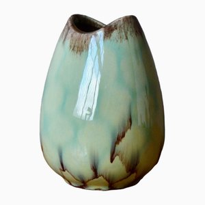 Grüne Freiform Vase von Scheurich, 1960er