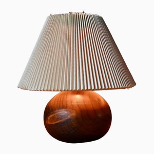 Lámpara de mesa Ball de madera, años 70