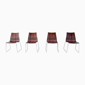 Bentwood Tønnestav Dining Chairs by Kurt S Rungsøe for Tynes Møbelfabrikk, Norway, 1960s, Set of 4