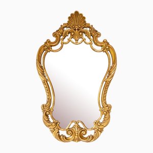 Specchio vintage dorato, Francia, 1950