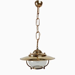 Vintage Italian Brass Pendant Lamp, 1960s