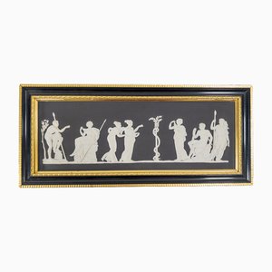 Schwarzes englisches Wedgwood Jaspis Plakette mit Herkules, 1890er