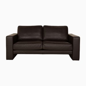 Ego Leather Three Seater Dark Brown Sofa from Rolf Benz