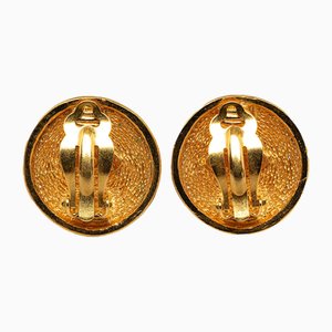 Boucles d'Oreilles Clip-On CC Matelassées de Chanel, Set de 2