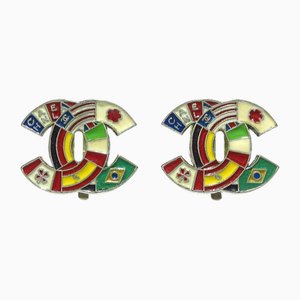 International Flags Clip-On Earrings from Chanel, Set of 2