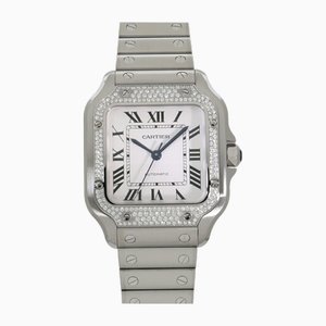Santos De Diamond & Steel Unisex Watch from Cartier
