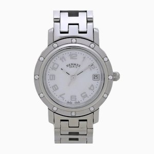Bezel Diamond Stainless Steel Watch from Hermes