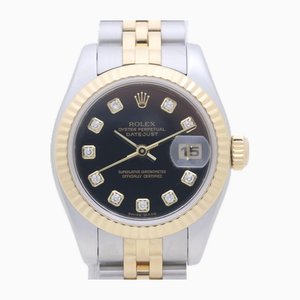 Reloj Datejust de acero inoxidable y oro amarillo con diamantes de Rolex