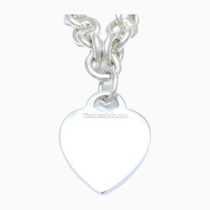 Collar con etiqueta en forma de corazón de plata de Tiffany & Co.