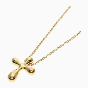 Kleine Kreuz Halskette aus Gelbgold von Tiffany & Co.