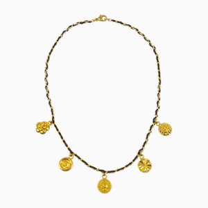 Halskette mit Anhänger in Gold & Schwarz von Chanel