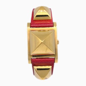 Medor Watch in Red Courchevel from Hermes